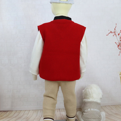 Boys Vest Sleeveless Pullover Baby Children Sleeveless Sweater