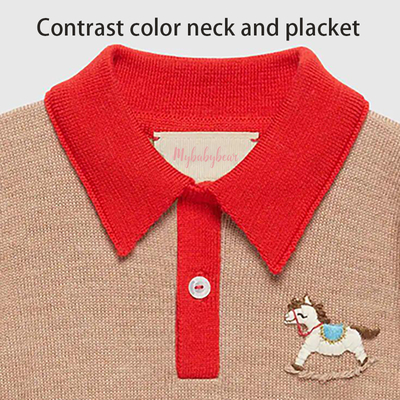 Boutique Baby Clothing Half Cardigan Autumn Girls Boys Warm Sweater 100% Cotton Fabric Knitted Kids Sweater Coat Standard