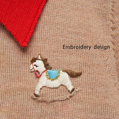 Boutique Baby Clothing Half Cardigan Autumn Girls Boys Warm Sweater 100% Cotton Fabric Knitted Kids Sweater Coat Standard