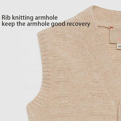 Knitting Patterns Children Sleeveless Buttons Sweater Wholesale Baby Boy Wool Sweater Vest