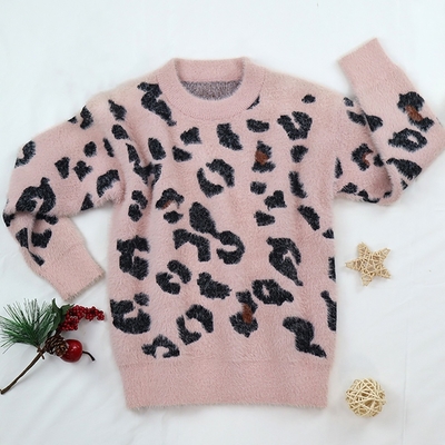 Autumn and winter new children's Jacquard knitted sweater fashion baby simple Pullover Sweater Top