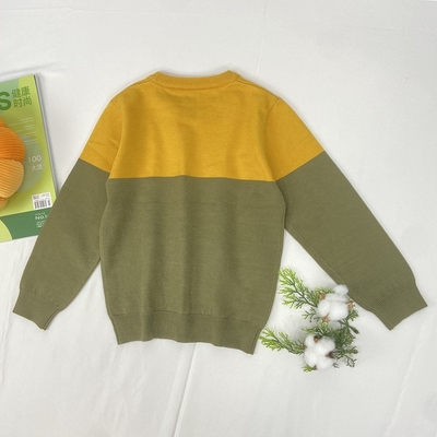 custom logo OEM ODM wholesale fashion organic kids boys' letter jacquard knitwear top children pullover baby knit sweater