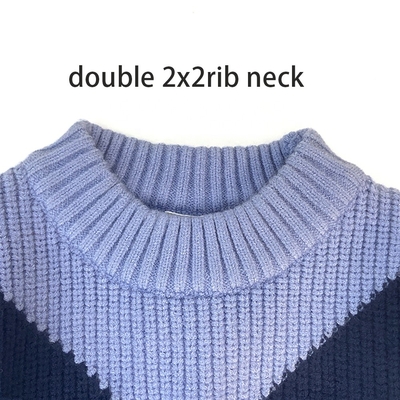 Sweater Supplier Children Kid Knitwear 100% Cotton Crew Neck Geometric Pattern Knitted Pullover Baby Sweater For Autumn Winter