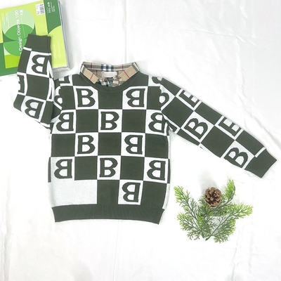 Children's autumn boys' jacquard knitted sweater Polo shirt baby spring and autumn sweater new foreign style top