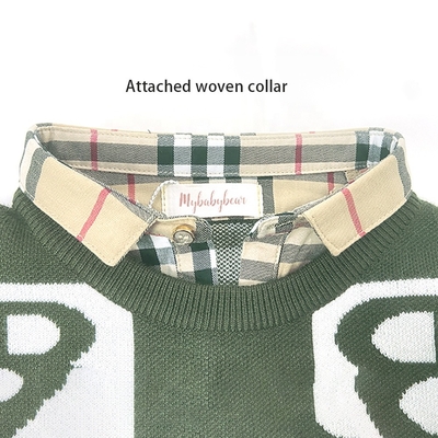 Children's autumn boys' jacquard knitted sweater Polo shirt baby spring and autumn sweater new foreign style top