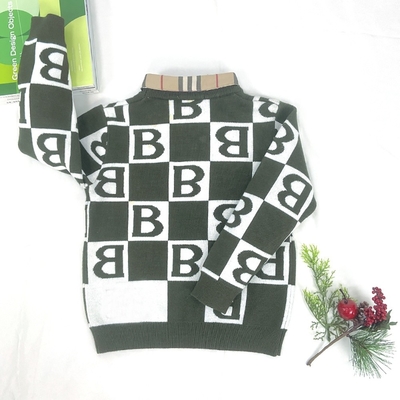 Children's autumn boys' jacquard knitted sweater Polo shirt baby spring and autumn sweater new foreign style top