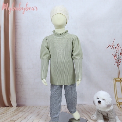 Wholesale Girl Sweater Warm Kids Pullover Top knitted sweater Girl's Sweaters Winter Clothes For Kids
