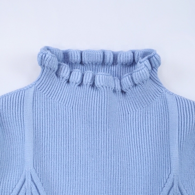 Custom Winter Baby Kids Rib Knitted Sweaters Baby Girl Boy Pullover Children Jumper Warm Slim Fit Rib Knitted Baby Sweater