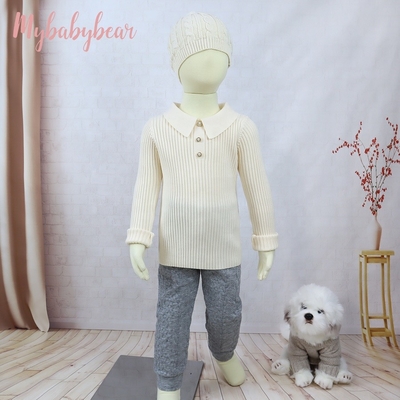 Stock Baby Girl Winter Clothes Rib Knitted Newborn Baby Boy Child Kids Girls Sweaters