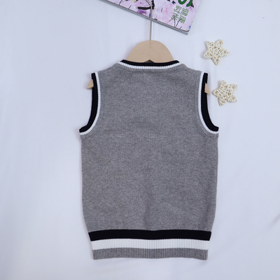 Stock Kids Clothes School Uniform Sweater Primary School Kids Uniforms Waistcoat Baby Vests