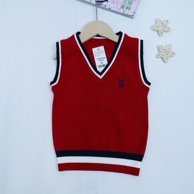 Stock Kids Clothes School Uniform Sweater Primary School Kids Uniforms Waistcoat Baby Vests