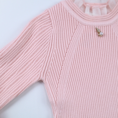 Stock Boutique High Quality Autumn Spring Baby Infant Toddler Pullover Knit Clothes Kids Solid Color Sweater