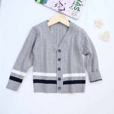 In Stock 90-150 Size Old Fall Winter Kids Toddler Cardigans Baby Boys Buttons Knit Coat Toddler Sweaters