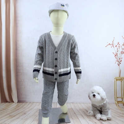 In Stock 90-150 Size Old Fall Winter Kids Toddler Cardigans Baby Boys Buttons Knit Coat Toddler Sweaters