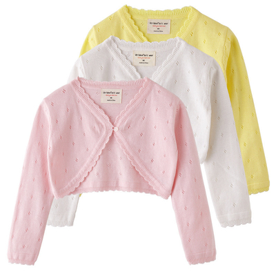 Summer Cotton Knitted Cardigan Top Toddler Children Kids Girls Sweater