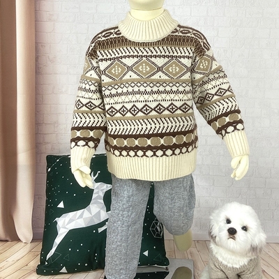 Custom Designs 12 - 24 months 1 2 3 Years  Kids Children's Knit Winter Thick Warm Cotton Clothing Clothes Toddler Boys Sweater