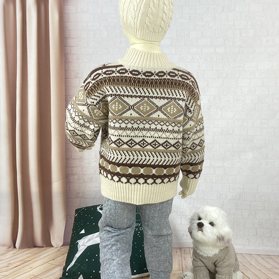 1 - 5 Years Custom Kids Children's Knit Winter Thick Warm Cotton Clothing Clothes Toddler Baby Boy Sweater Designs