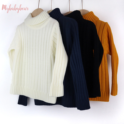 Boys Winter Thick Pullover Top High Turtleneck Children turtle neck Sweater for Kids