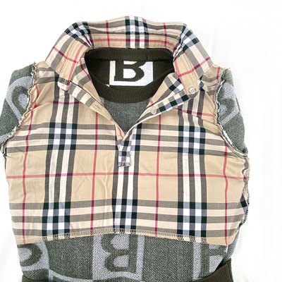 Children's fake-shirt Collar faux shirt Collar neck Jacquard Knit Letter Pattern Boy Girl Kid Winter sweater