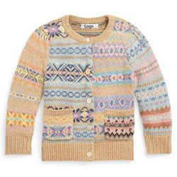 2023 new style ODM OEM 100% orginic Cotton Fashion button Chunky knit baby sweater Baby cardigan sweater