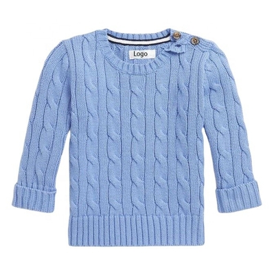 2023 Winter customized Color Cable knitting Baby Boy Clothes Pullover Baby Sweater clothes kids