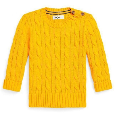 2023 Winter customized Color Cable knitting Baby Boy Clothes Pullover Baby Sweater clothes kids