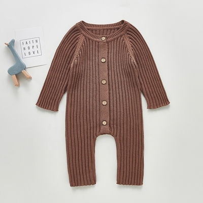 Winter Custom 100% Cotton Sweater Baby Boys Girls Infant Jumpsuit Bodysuit