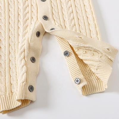 Winter Long sleeve Hat & Onesie set Newborn Boys Toddler Girls Organic Cotton Kids Infant Baby Knitted Sweater Romper