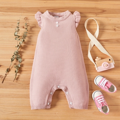 Long sleeve Summer cute romper Wholesale baby onesie cotton bodysuit knit romper baby