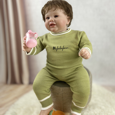 Bebek Giyim Setleri Infant Organic Cotton Knit Newborn Toddler New Born Boy Clothes Baby Clothing Sets