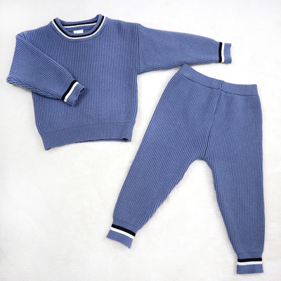 Unisex 2 Pieces Set Ribbed Knit Sweater Infant New Born Newborn Clothes Baby Girl & Boys' Clothing sets for Winter