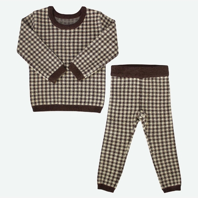 2023 2024 Autumn Winter Baby sweaters clothes Jacquard knitted design customized kids sweater set
