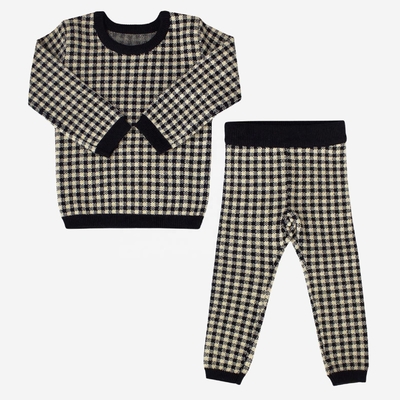2023 2024 Autumn Winter Baby sweaters clothes Jacquard knitted design customized kids sweater set