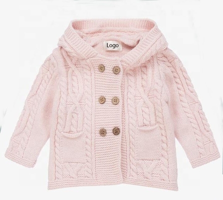 2023 Winter kids hoodie sweaters knitted design customized baby sweater set