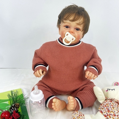 Unisex stripe knitted baby clothes set long sleeve knit baby sweater