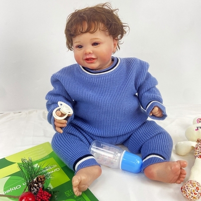 Unisex stripe knitted baby clothes set long sleeve knit baby sweater