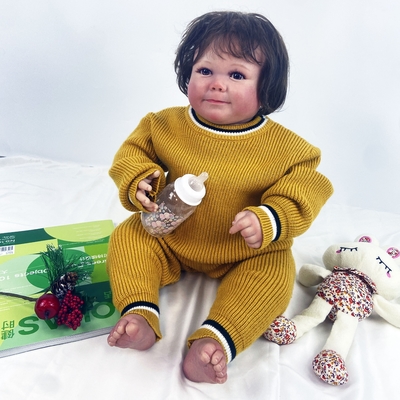 Unisex stripe knitted baby clothes set long sleeve knit baby sweater