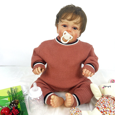 Unisex stripe knitted baby clothes set long sleeve knit baby girl sweater