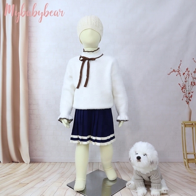 Baby Clothes Kids' Coat Winter Girls Feather Yarn Sweater Pullover Cute Baby Girls Sweater