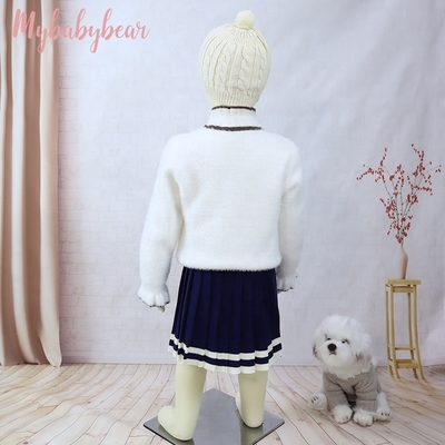 Baby Clothes Kids' Coat Winter Girls Feather Yarn Sweater Pullover Cute Baby Girls Sweater