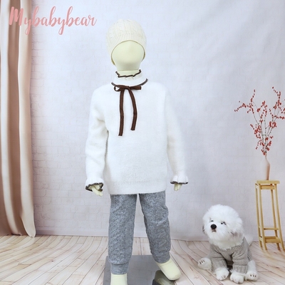Baby Clothes Kids' Coat Winter Girls Feather Yarn Sweater Pullover Cute Baby Girls Sweater