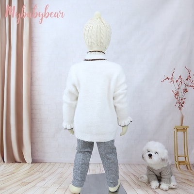 Baby Clothes Kids' Coat Winter Girls Feather Yarn Sweater Pullover Cute Baby Girls Sweater