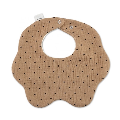 Infant Custom Baby Bibs Comfortable Muslin Cotton Baby Drool Bib 360' Washable Petal Baby Bib