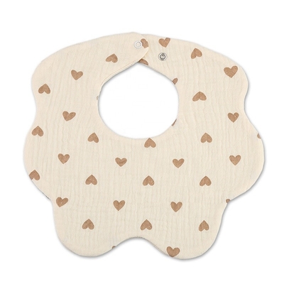 Muslin fabric Wholesale Customized Printed Feeding Cotton Fabric Baby Bibs