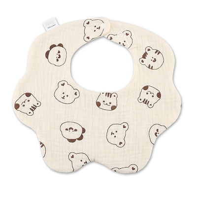 Muslin fabric Wholesale Customized Printed Feeding Cotton Fabric Baby Bibs