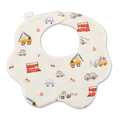 Muslin fabric Wholesale Customized Printed Feeding Cotton Fabric Baby Bibs