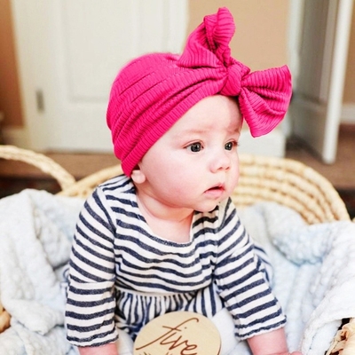 Newborn Baby Hospital Hats with Bowknot Toddler Infant Hat Baby Beanie hat