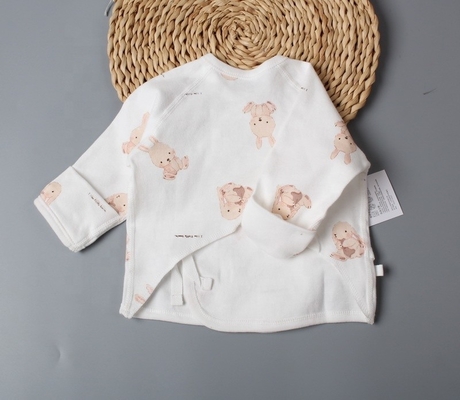 Custom Oem Odm Newbron Baby Boys Girls Top Draw-string 100%cotton Toddler Kids Clothing TOP