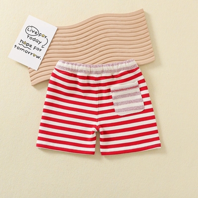 Hot Sale Baby Clothing Shorts Drawing Pant Solid Color 100% Cotton Summer OEM Service Unisex Straight Knitted Plain Dyed