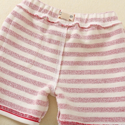 Hot Sale Baby Clothing Shorts Drawing Pant Solid Color 100% Cotton Summer OEM Service Unisex Straight Knitted Plain Dyed